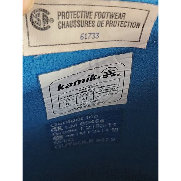 Kamik Boots Barrel V Mens 8 Composite Toe Waterproof Rubber Protective Footwear - Picture 8 of 16